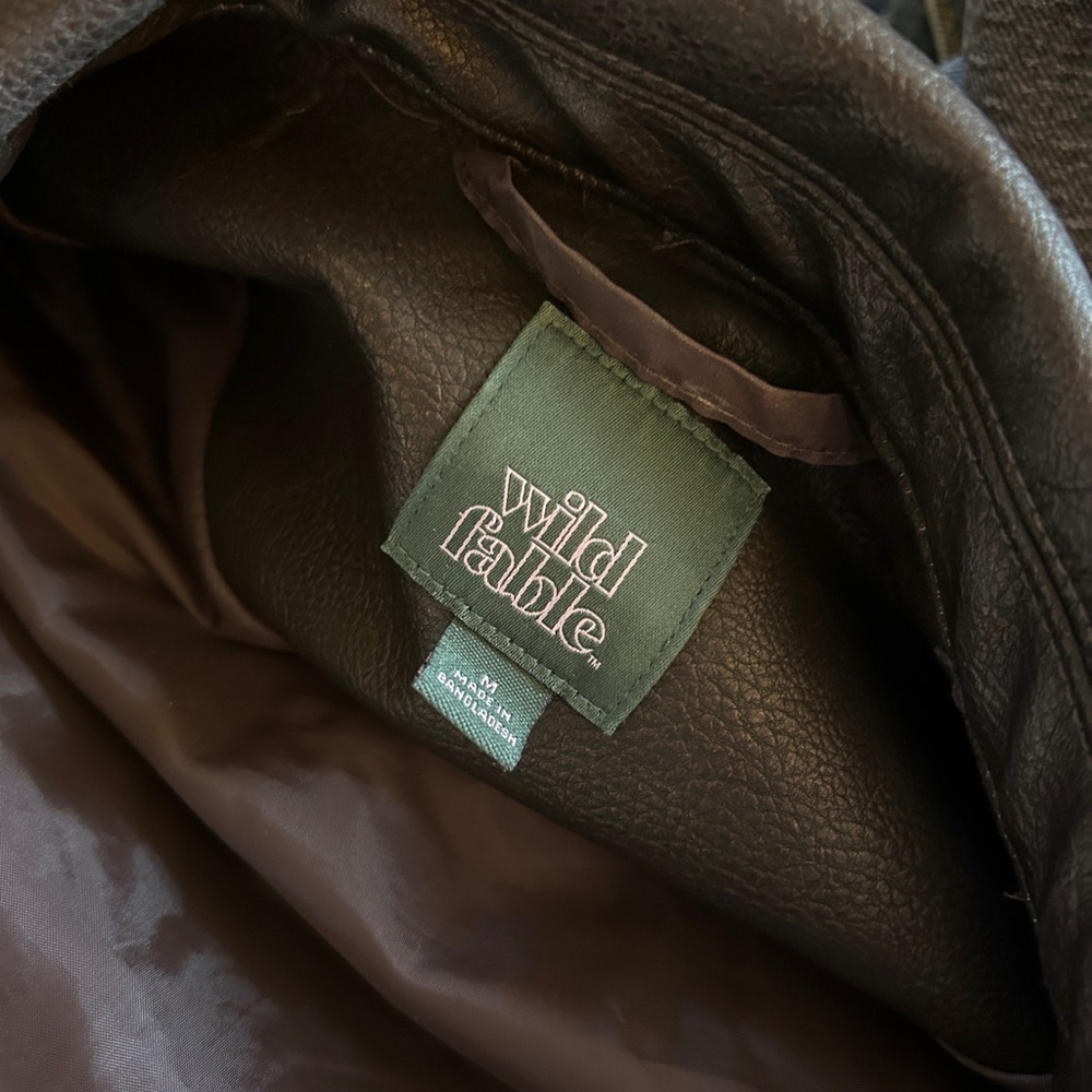 Wild Fable Dark Brown Leather Jacket - Picture 4 of 4